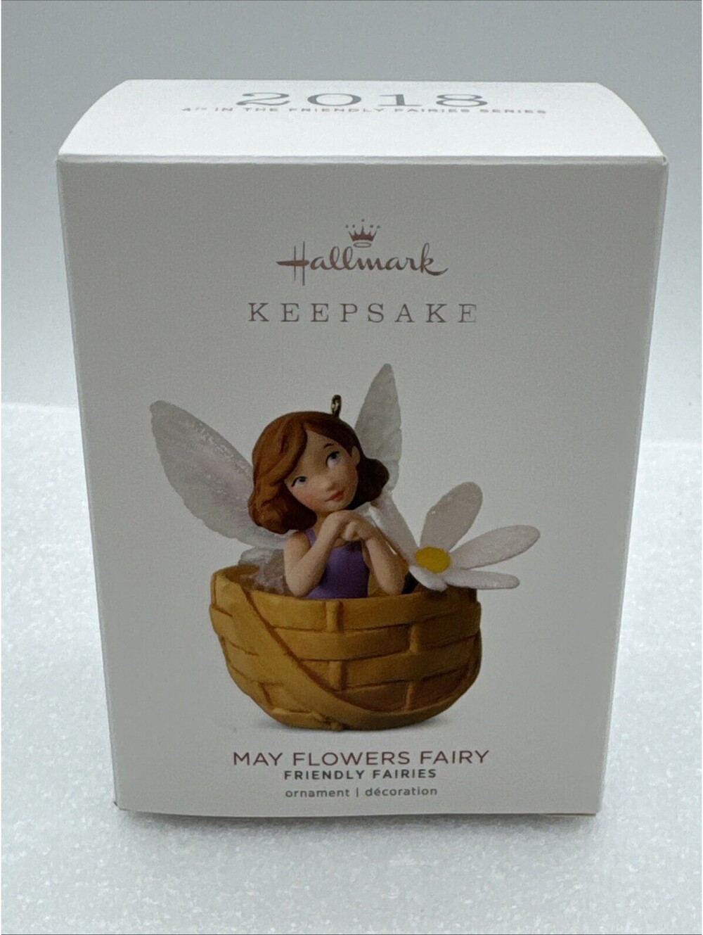 2018 Hallmark May Flowers Fairy Friendly Fairies #4 In Series Basket Ornament